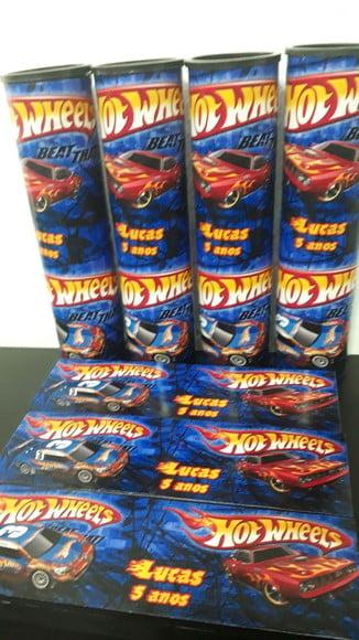 Kit Domino e Pega Vareta Personalizado Tema Hot Wheels