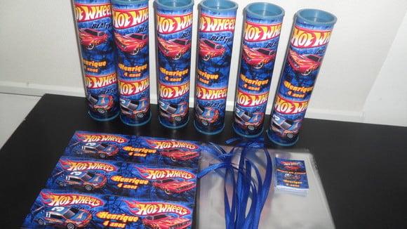 Kit Domino e Pega Vareta Personalizado Tema Hot Wheels