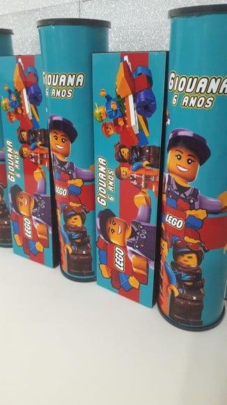 Kit Domino e Pega Vareta Personalizado Tema Lego Menina
