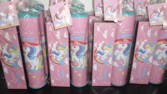 Kit Domino e Pega Vareta Personalizado Tema Unicornio