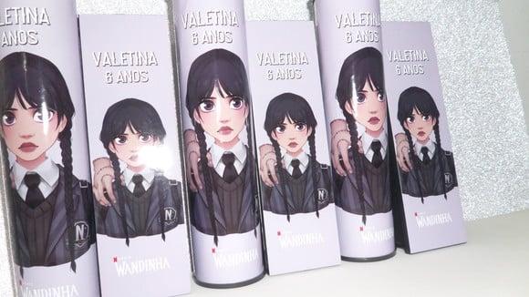 Kit Domino e Pega Vareta Personalizado Tema Wandinha