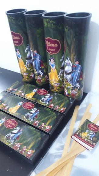 Kit Domino e Pega Varetas Personalizado Branca de Neve