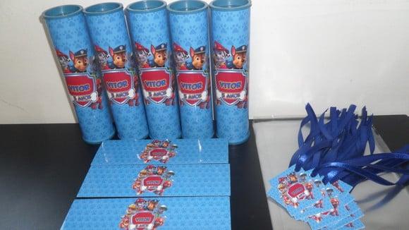 Kit Domino e Pega Varetas Personalizado Patrulha Canina