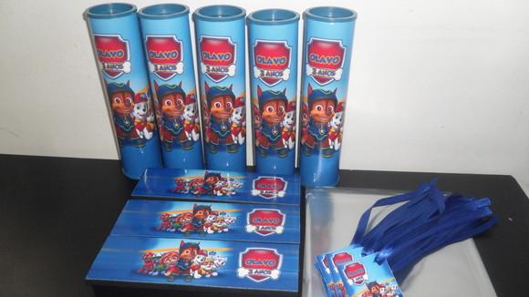 Kit Domino e Pega Varetas Personalizado Patrulha Canina
