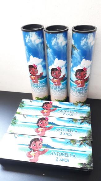 Kit Domino e Pega Varetas Personalizado Moana Baby
