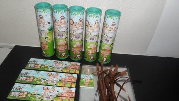 Kit Domino e Pega Varetas Personalizado Safari Baby