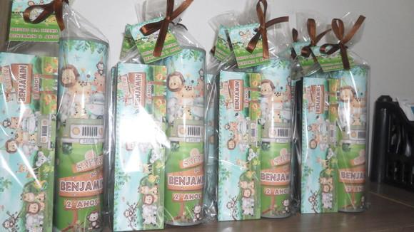 Kit Domino e Pega Varetas Personalizado Safari Baby