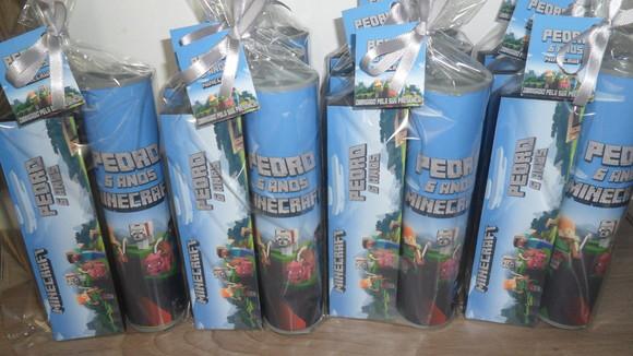 Kit Domino e Pega Varetas Personalizado Tema Minicraft