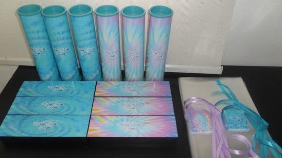 Kit Domino e Pega Varetas Personalizado Tie Die
