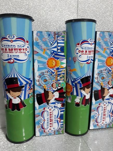 Kit Domino e Pega Varetas Personalizados Tema Circo Azul