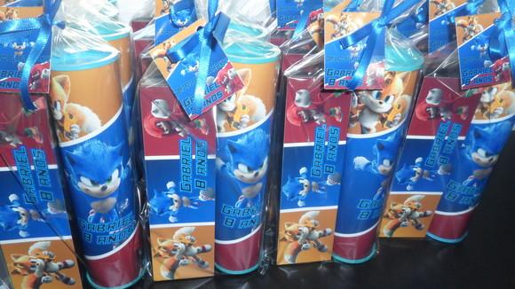 Kit Domino e Pega Varetas Personalizados Tema Sonic