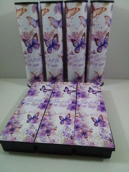 Kit Domino e Pega Varetas Tema Borboleta