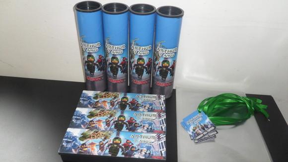 Kit Domino e Pega Varetas Tema Ninjago