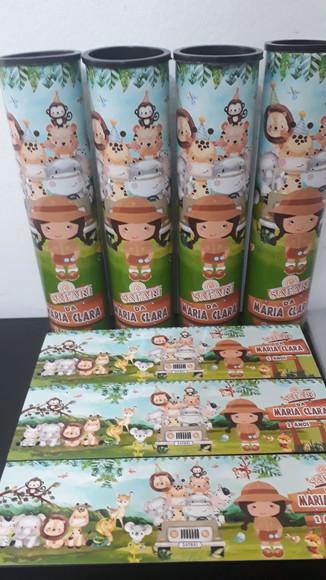 Kit Domino e Pega Varetas Tema Safari Baby Menina