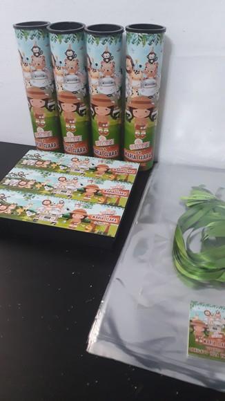 Kit Domino e Pega Varetas Tema Safari Baby Menina