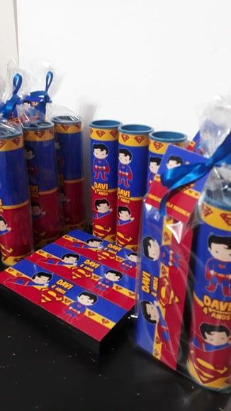 Kit Domino e Pega Varetas Tema Super Homem Baby