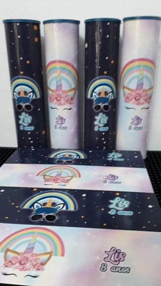 Kit Domino e Pega Varetas Tema Unicornio