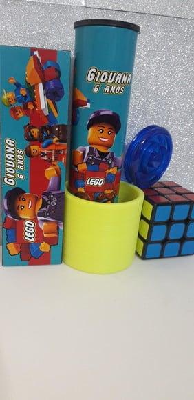 Kit Domino+pega Varetas+ioio+cubo+mola Tema Lego