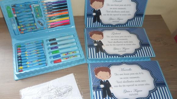 Kit Estojo de Pintura de 46 Peças Dama e Pajem