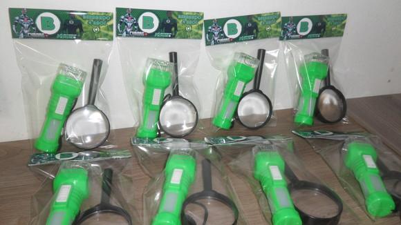 Kit Infantil Lanterna + Lupa Tema Lanterna Verde