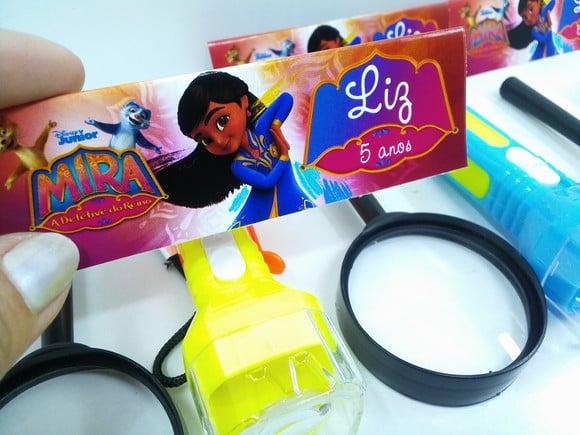 Kit Lanterna + Lupa no Tema Detetive Mira