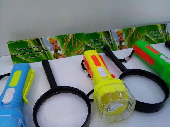 Kit Lanterna + Lupa no Tema Sininho