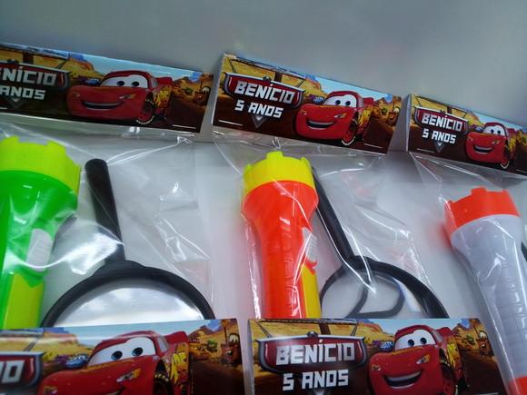 Kit Lanterna + Lupa Tema Carros