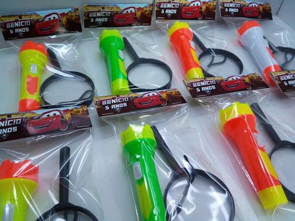 Kit Lanterna + Lupa Tema Carros