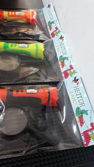 Kit Lanterna e Lupa Tema Dinossauro Baby