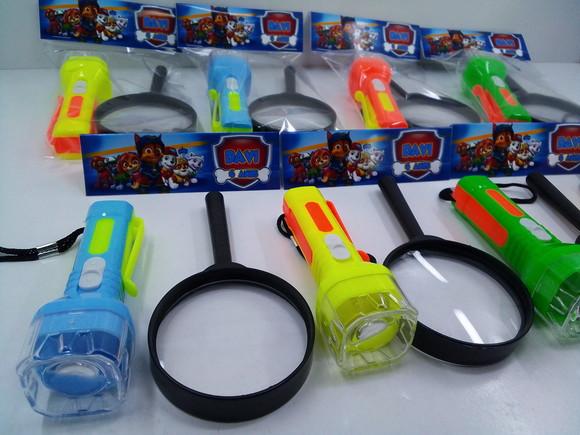 Kit Lanterna e Lupa Tema Patrulha Canina