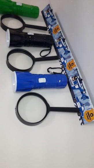 Kit Lanterna e Lupa Tema Policia