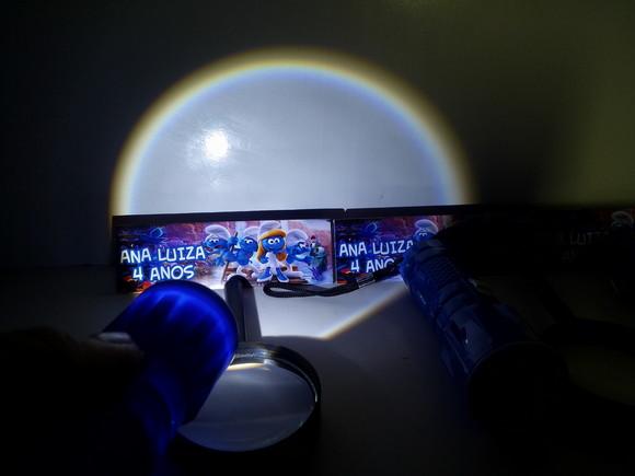 Kit Lanterna e Lupa Tema Smurfs