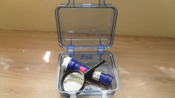 Kit Maletinha Acrílica + Lupa + Lanterna
