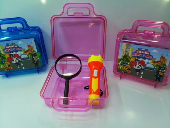 Kit Maletinha Acrílica + Lupa + Lanterna Tema Labrador