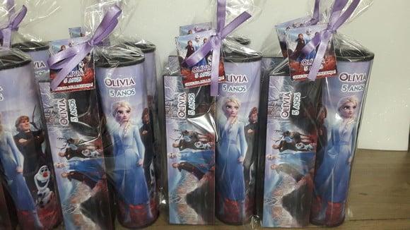 Kit Pega Vareta + Domino Tema Frozen