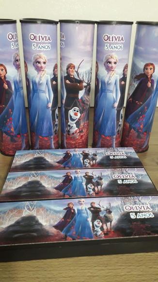 Kit Pega Vareta + Domino Tema Frozen