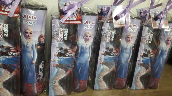 Kit Pega Vareta + Domino Tema Frozen
