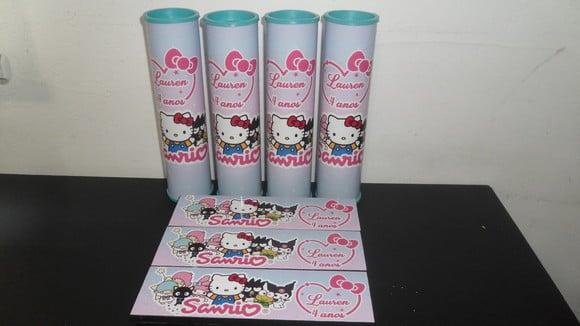 Kit Pega Vareta + Domino Tema Hello Kitty
