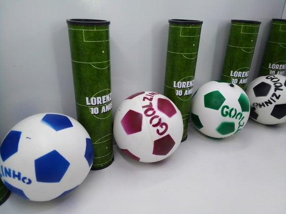 Kit Pega Vareta + Mini Bola 10cm Tema Futebol