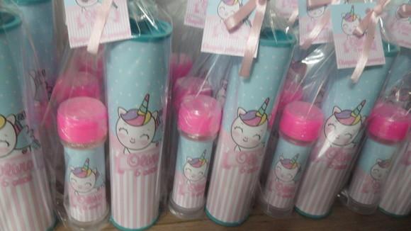 Kit Pega Varetas + Bolha de Sabão Tema Unicórnio