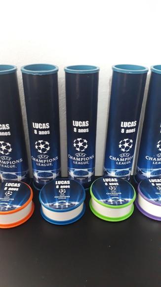 Kit Pega Varetas + Copo Retratil Tema Liga dos Campeoes