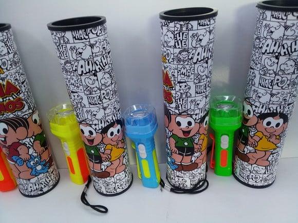 Kit Pega Varetas + Lanterna Personalizado Turma da Monica