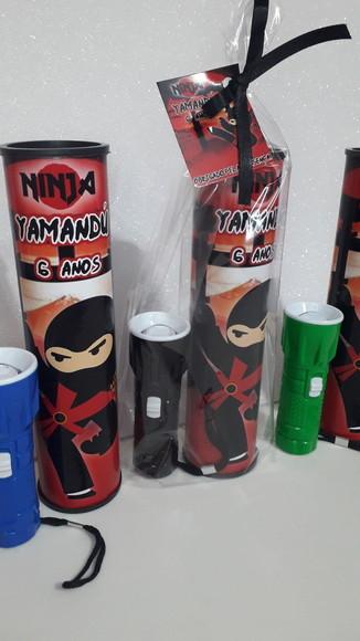 Kit Pega Varetas e Lanterna Tema Samurai / Ninja
