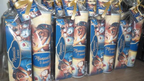 Kit Personalizado Domino e Pega Varetas a Bela e a Fera