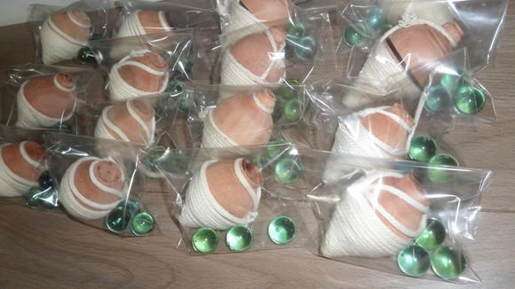 Kit Pião com 3 Bolinhas de Gude Personalizado