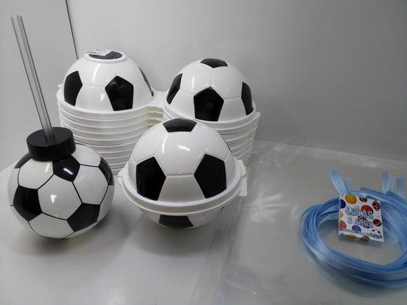 Kit Pote Bola Futebol Lancheira 380,0 ml + Copo Bola 300ml