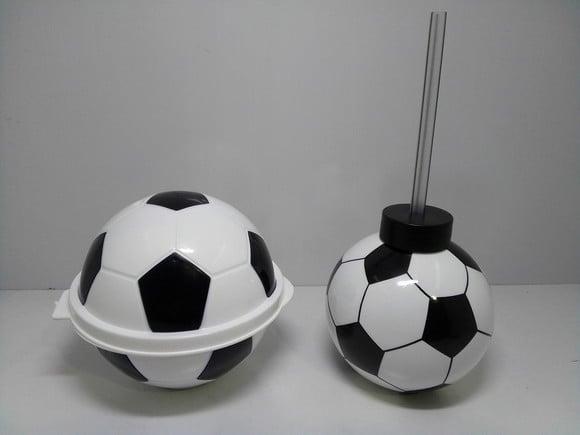 Kit Pote Bola Futebol Lancheira 380,0 ml + Copo Bola 300ml
