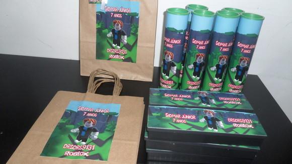 Kit Sacolinha + Domino + Pega Varetas Tema Minecraft