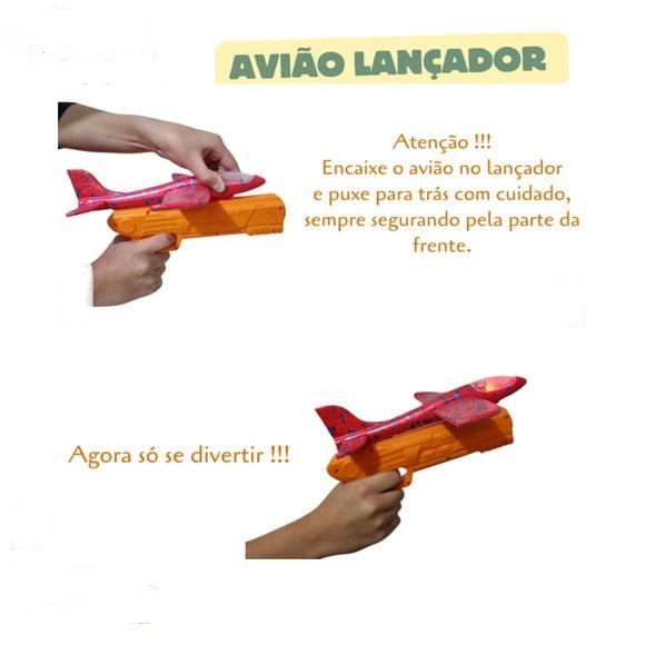 Lançador de Avião Isopor com Luz Planador Brinquedo Infantil