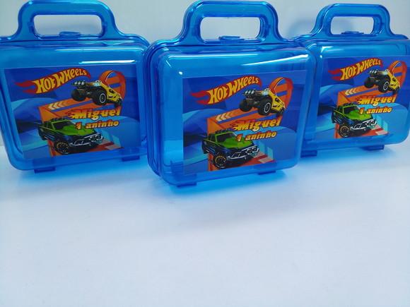 Maletinha Acrílica 12,8x13,4x7,2cm Hot Wheels